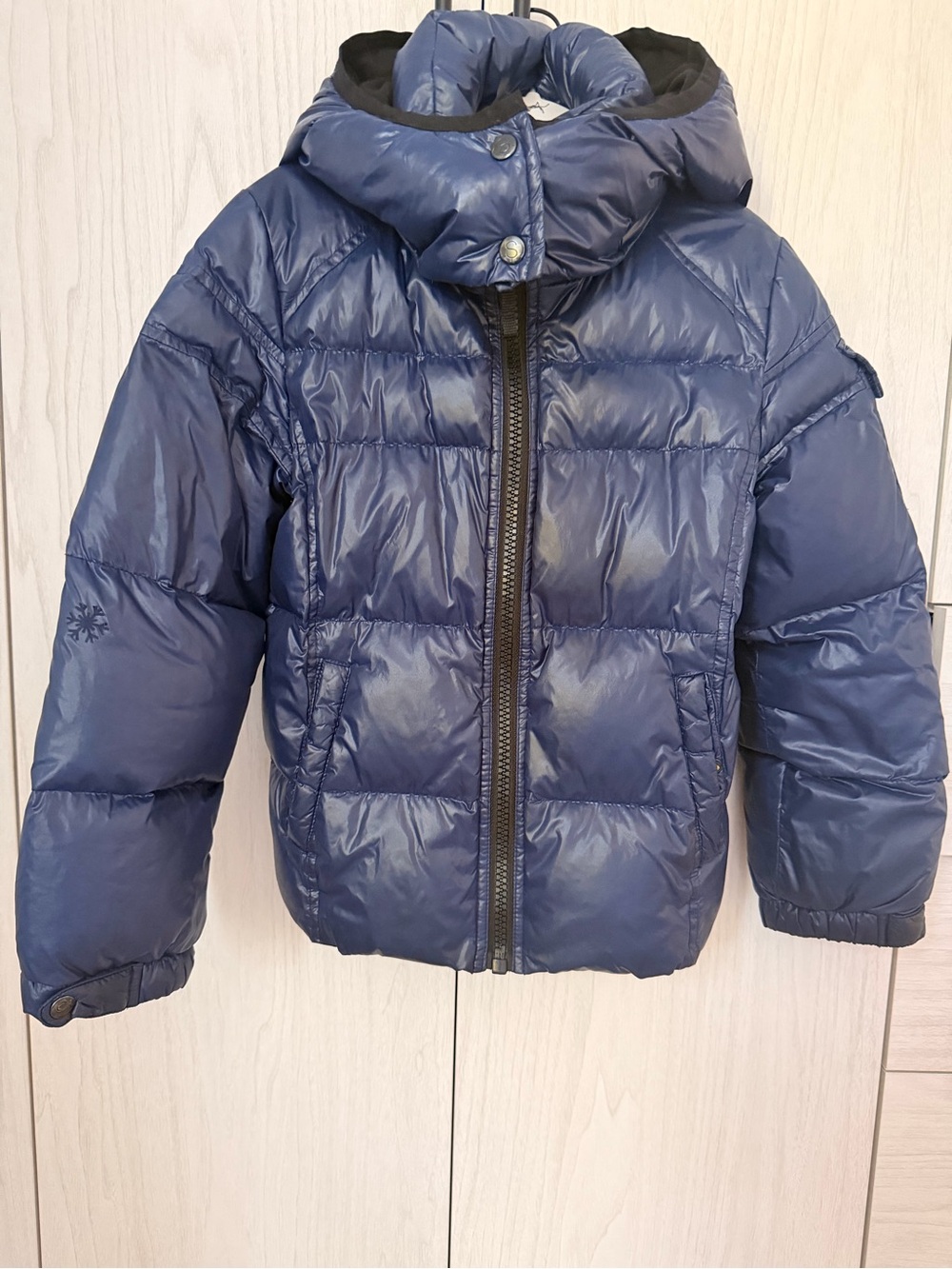 Children's Navy Puffer Jacket with Hood
